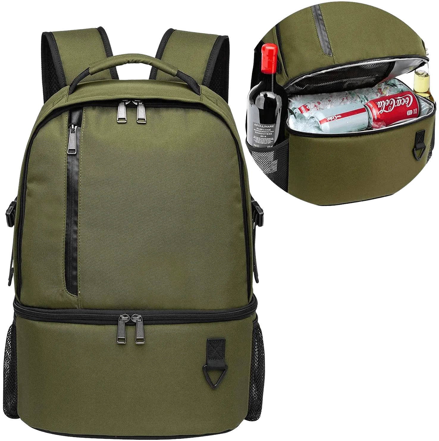 2 In One Waterproof Multifunction Backpack With Insulated Cooler