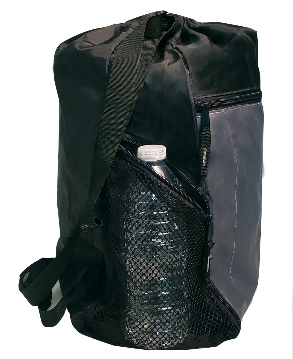 6 ct Large Capacity Drawstring Bag Multi-Pocket for Gym Sports & Workout Gear - Pack of 6