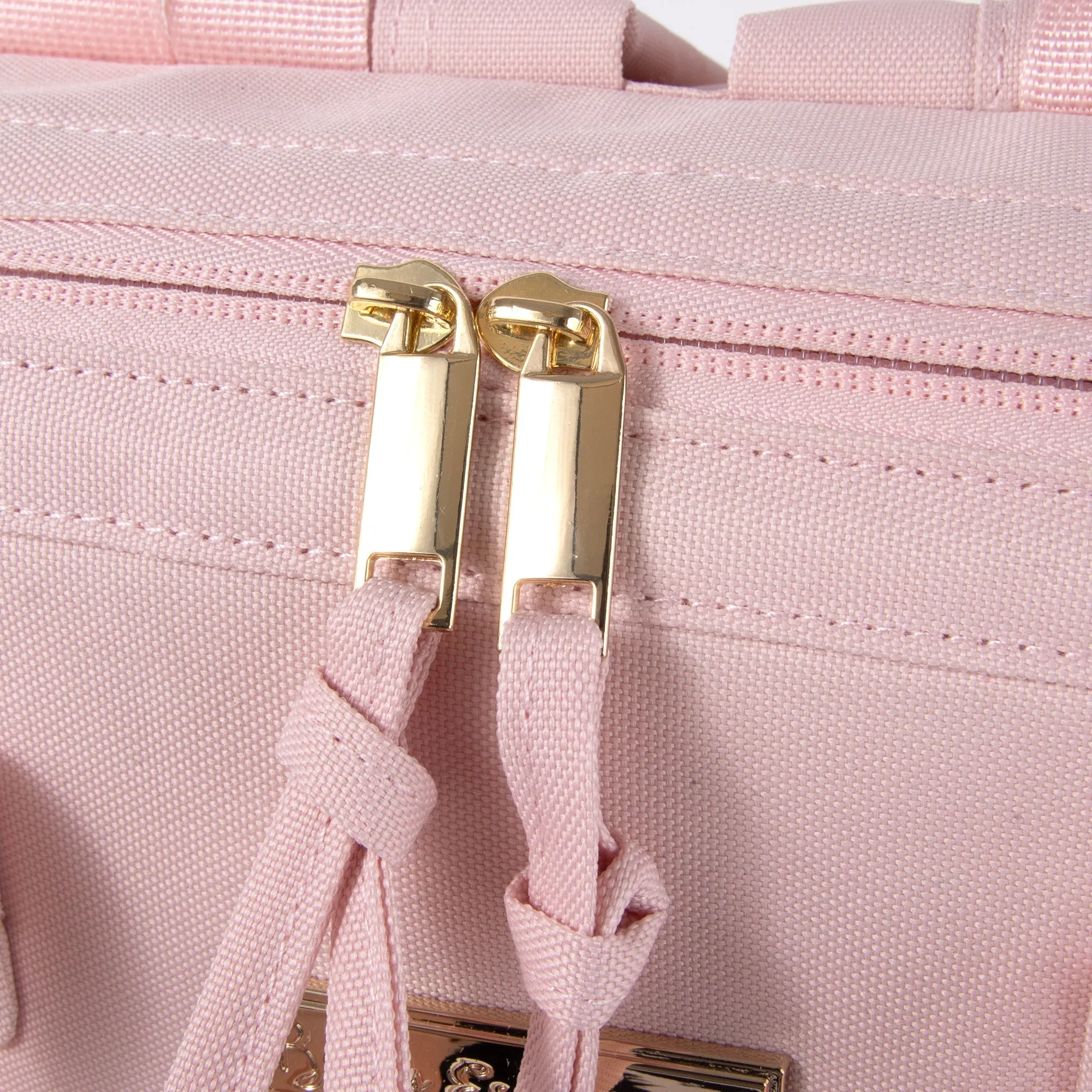 Baby Essentials Wide Opening Diaper Bag Backpack With Changing Pad And Stroller Straps - Pink