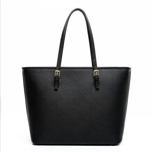 Bag Fashion Women Leather Handbag Brief Shoulder Bags Black White