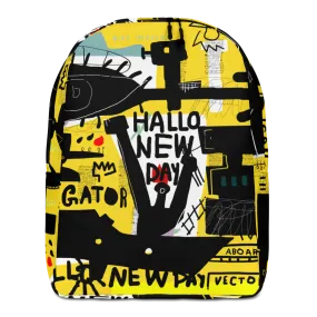 Basquiat Style Minimalist Backpack
