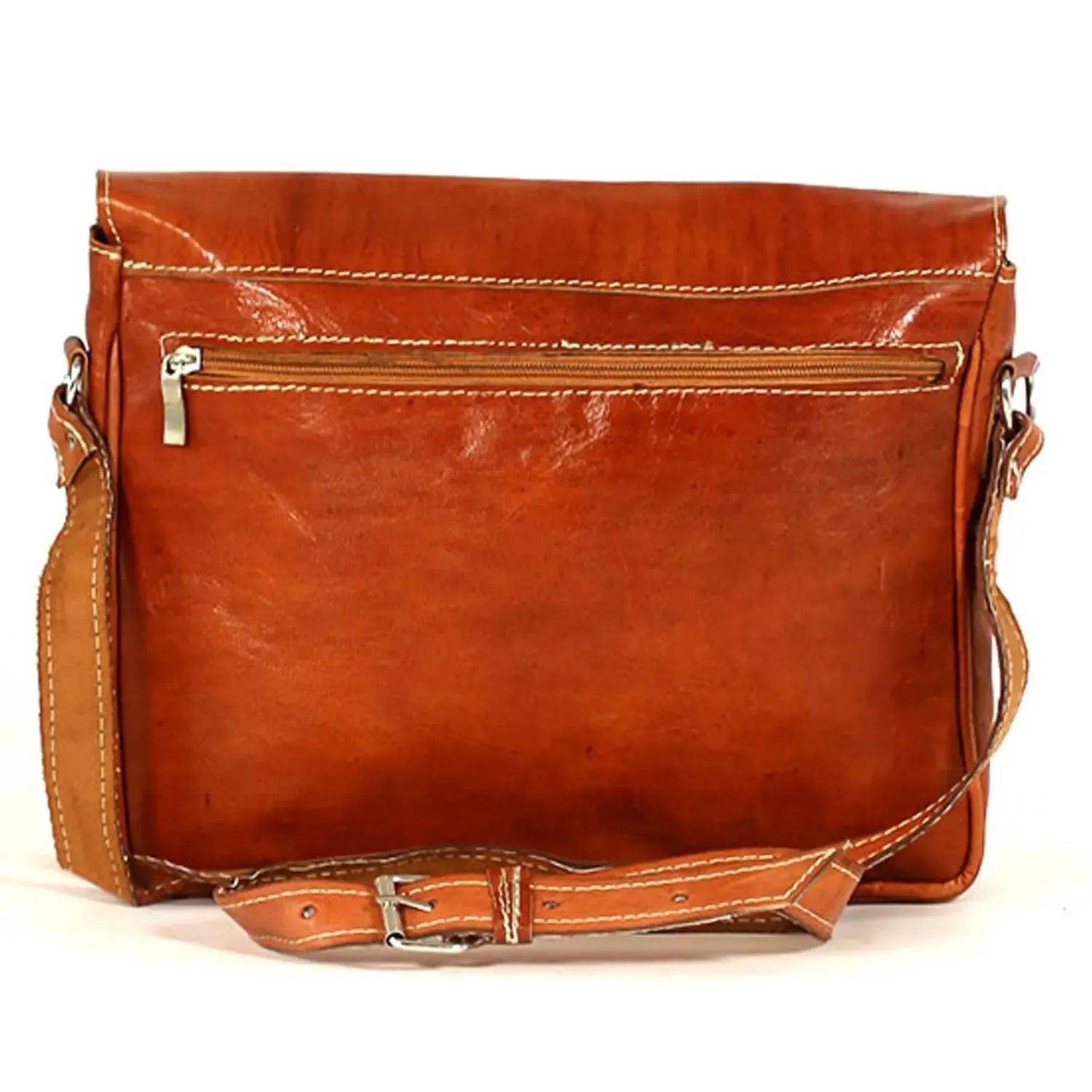 Biyadina Premium Vintage Messenger Leather Bag Handmade Satchel Red - handmade highly expert craftsman