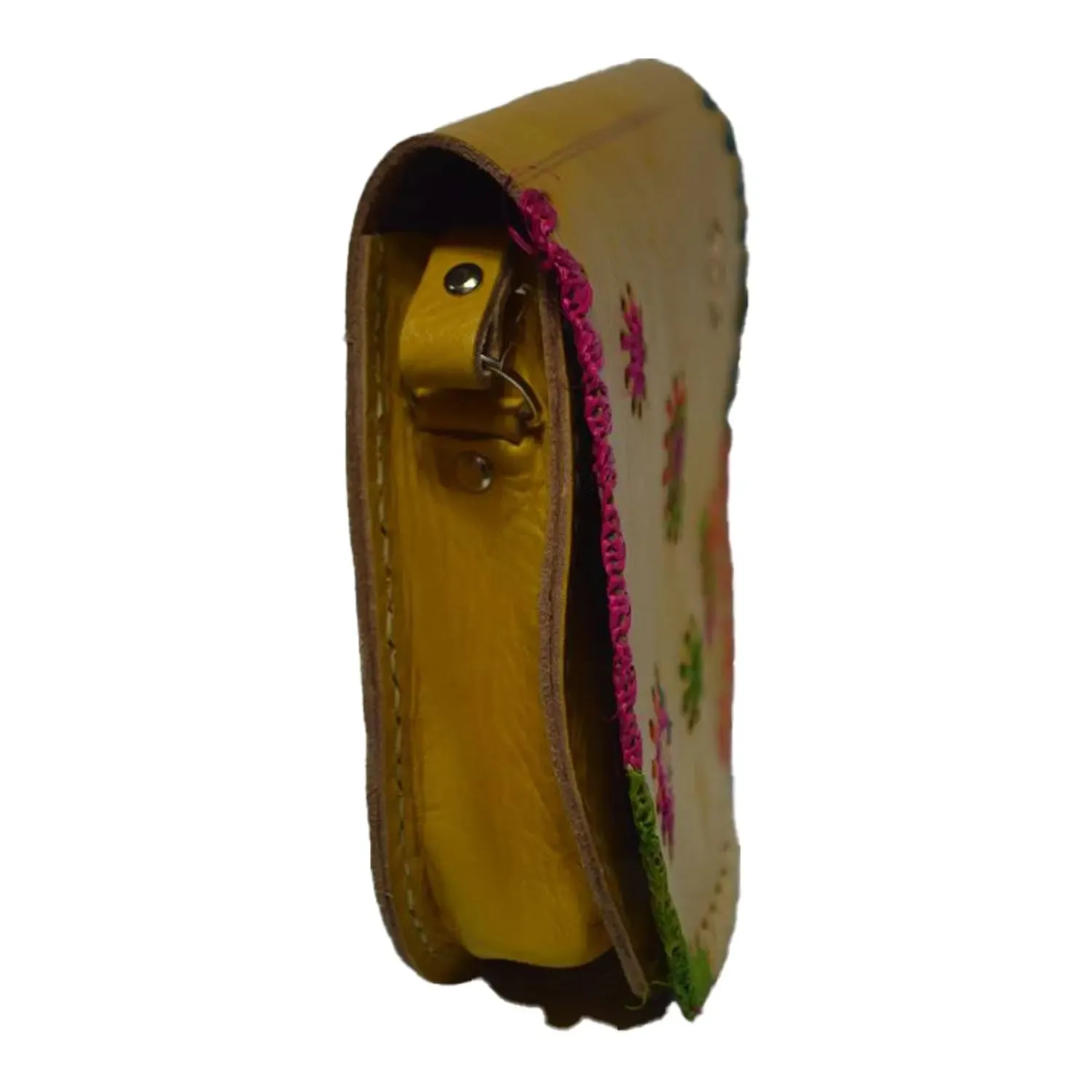 Biyadina Store Handbag Purse - Gold - Stylish & Functional Travel Accessory - Premium Calfskin Leather Colorful Design - Multiple Compartments