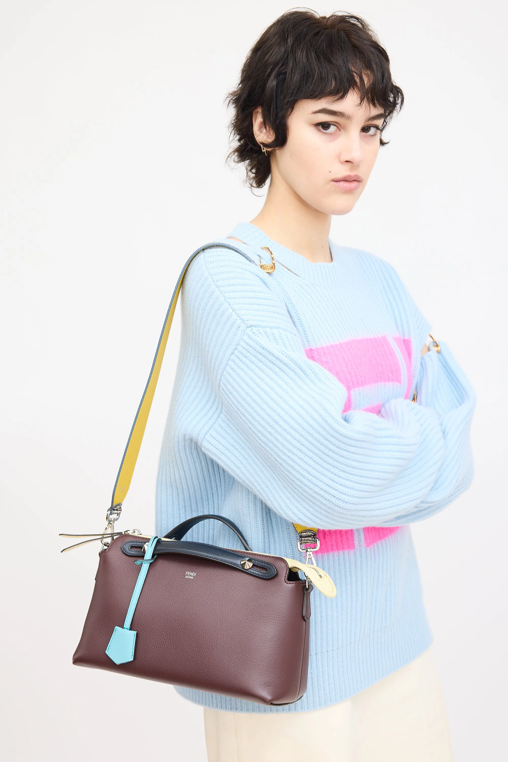 Burgundy Leather By The Way Bag