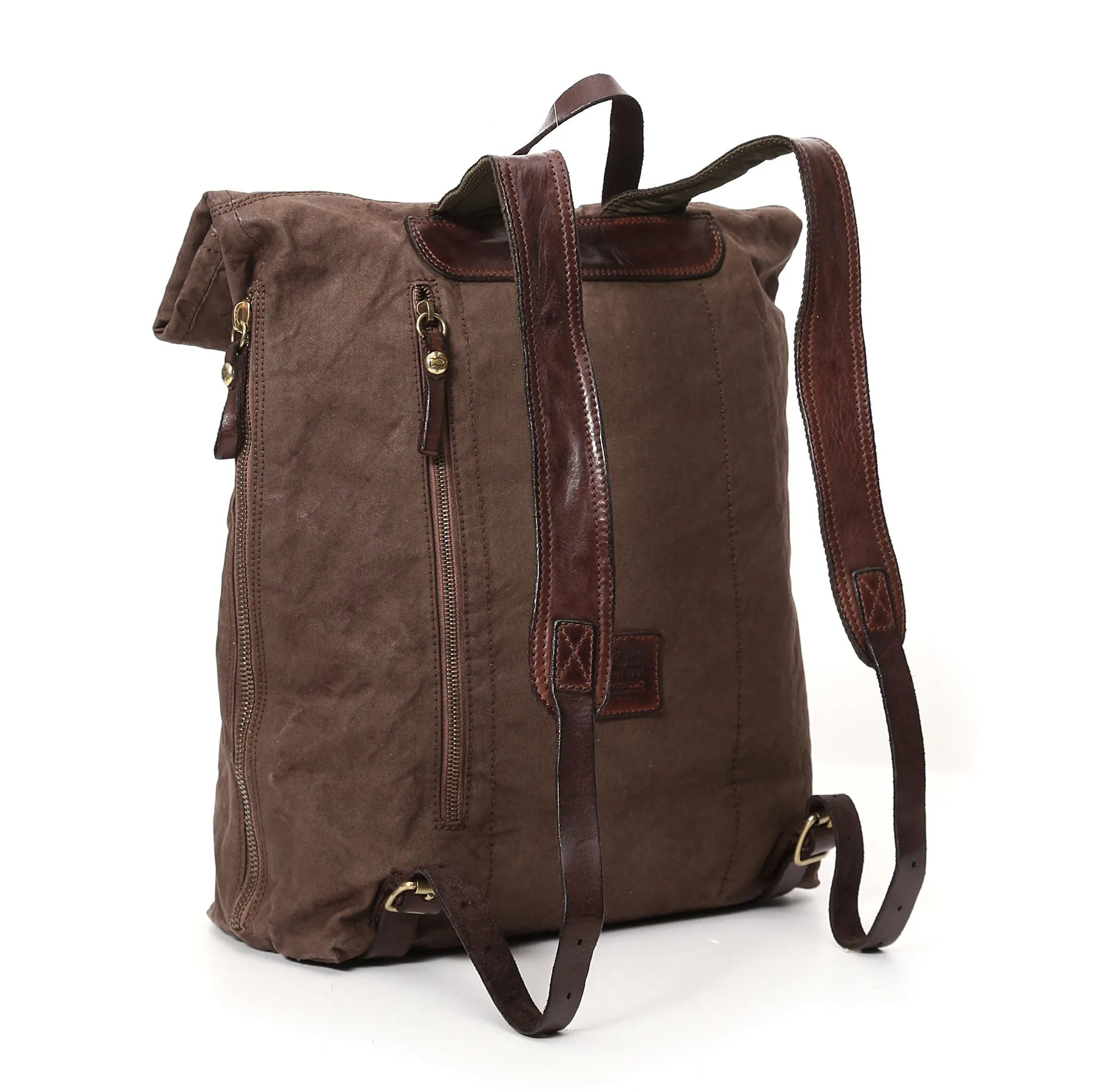 Campomaggi Tamerice Rolltop Backpack, Teodorano Canvas Print