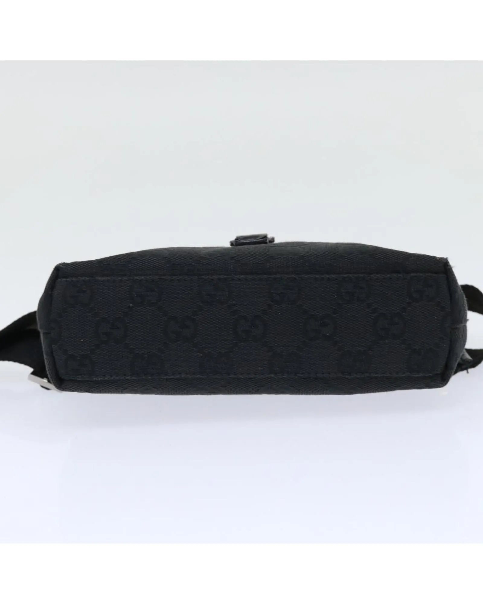 Canvas Waist Bag with GG Design - Black