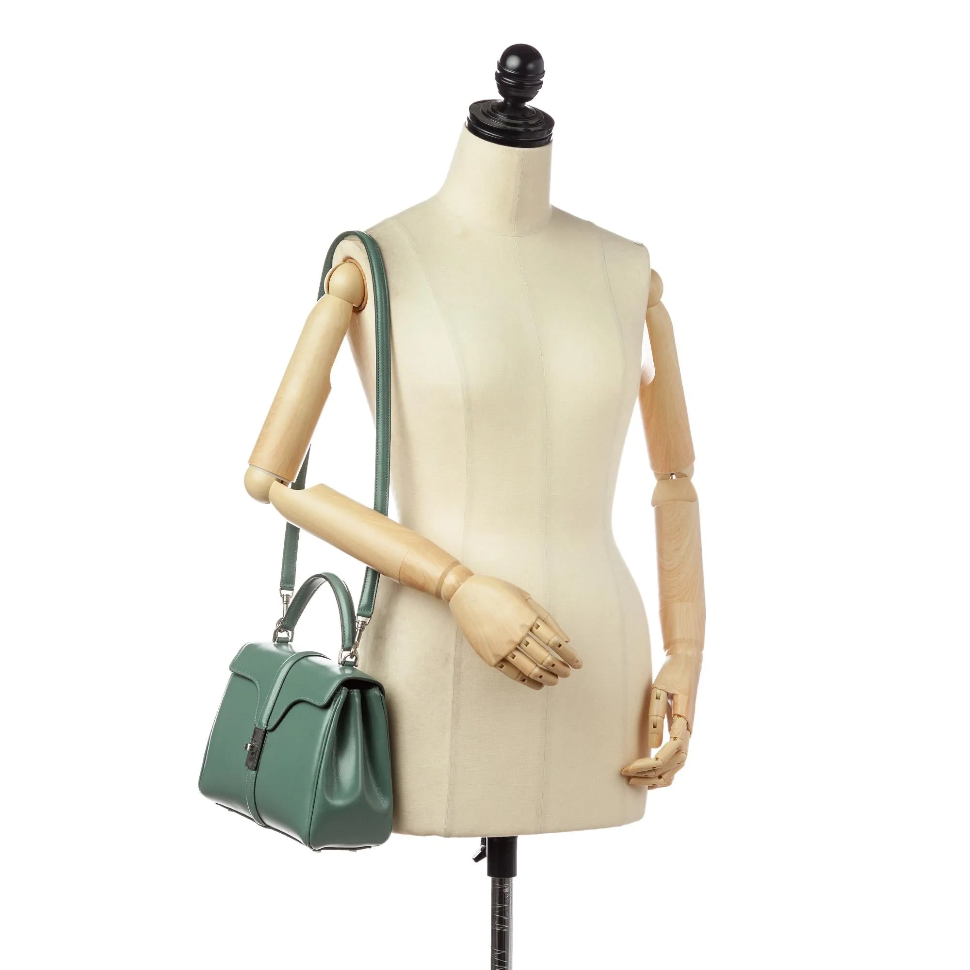 Celine 16 Leather Satchel (SHG-30823)
