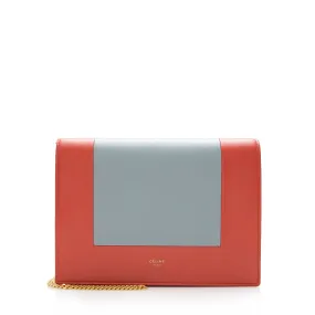 Celine Lambskin Frame Evening Clutch on Chain Crossbody Bag (SHF-14477)