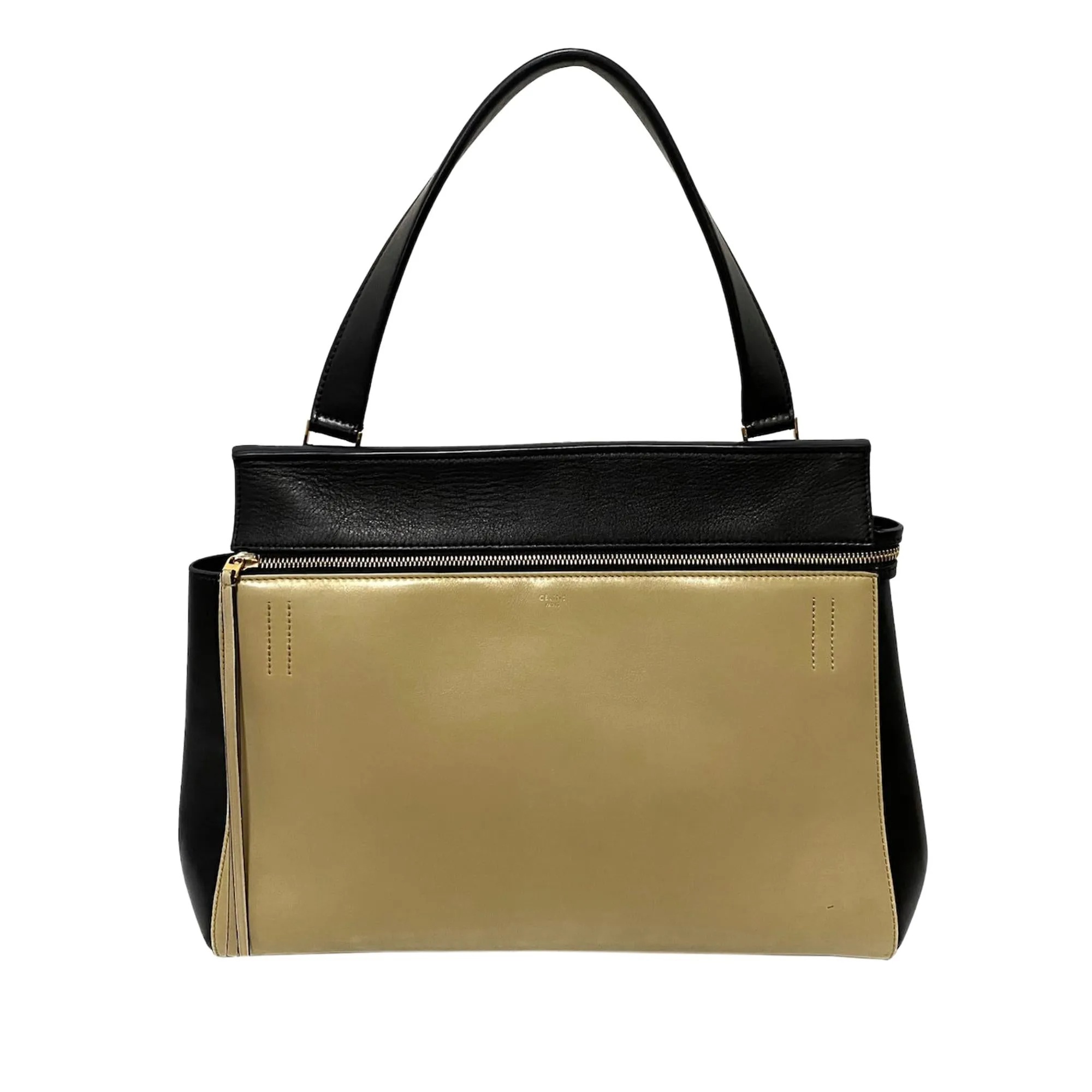 Celine Medium Edge Bicolor Leather Handbag (SHG-37631)