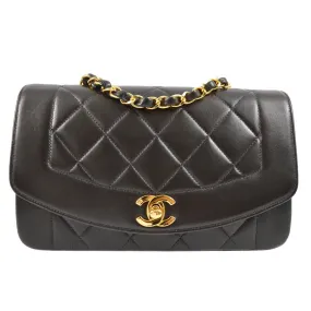 Chanel Black Lambskin Small Diana
