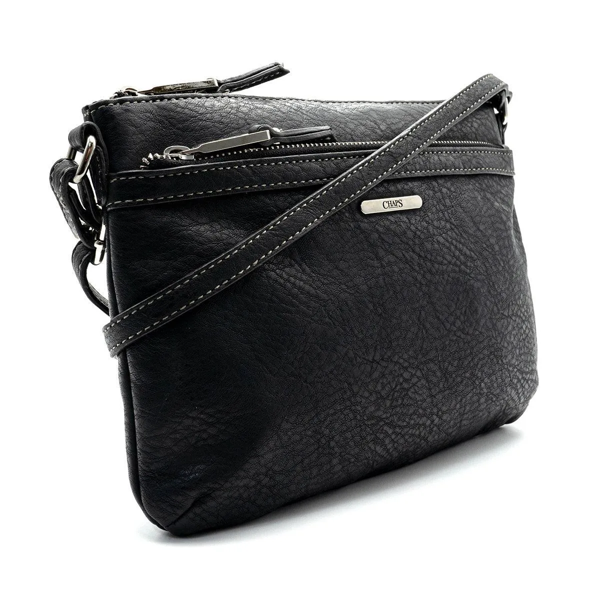 Chaps Shoulder Bags Leather Black Colour For Women