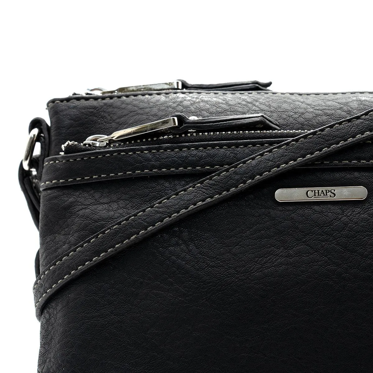 Chaps Shoulder Bags Leather Black Colour For Women