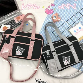 Christmas Gift Female Student's Japan JK Travel Shoulder Bag Women Messenger Bag Hit Color Stitching Commuter Ladies Bag Cute Girl Uniform Bag