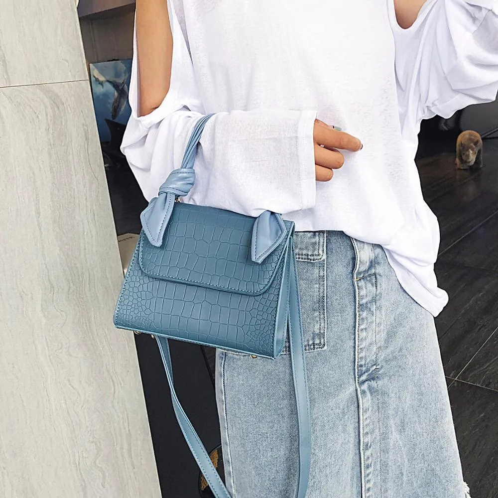 Christmas Gift MINI Stone Pattern PU Leather Crossbody Bags For Women 2020 Luxury Shoulder Simple Bag Lady Totes Design Handle Handbags
