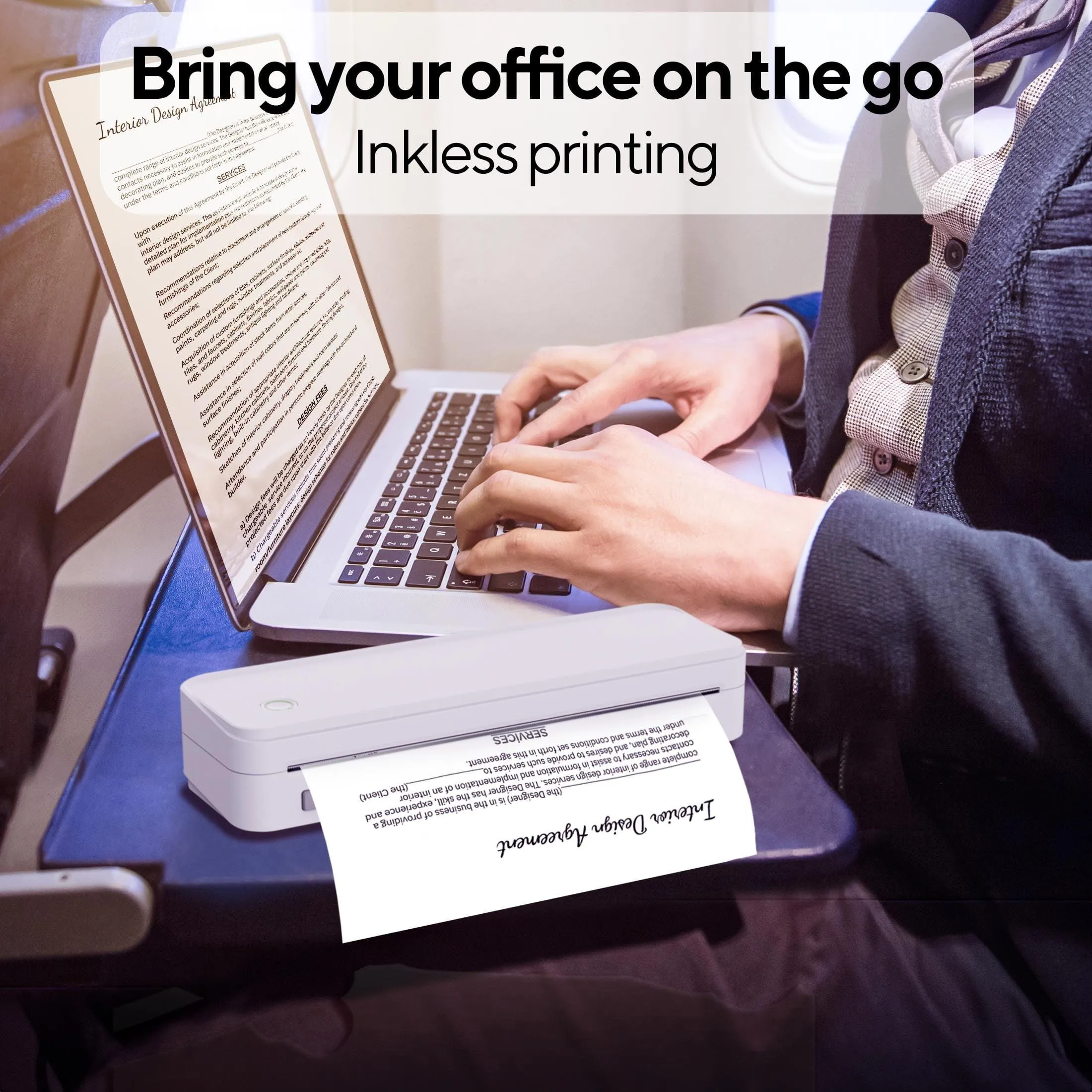 Core Innovations Pro Wireless Inkless Thermal Printer, iOS & Android Compatible, 8.5" x 11"