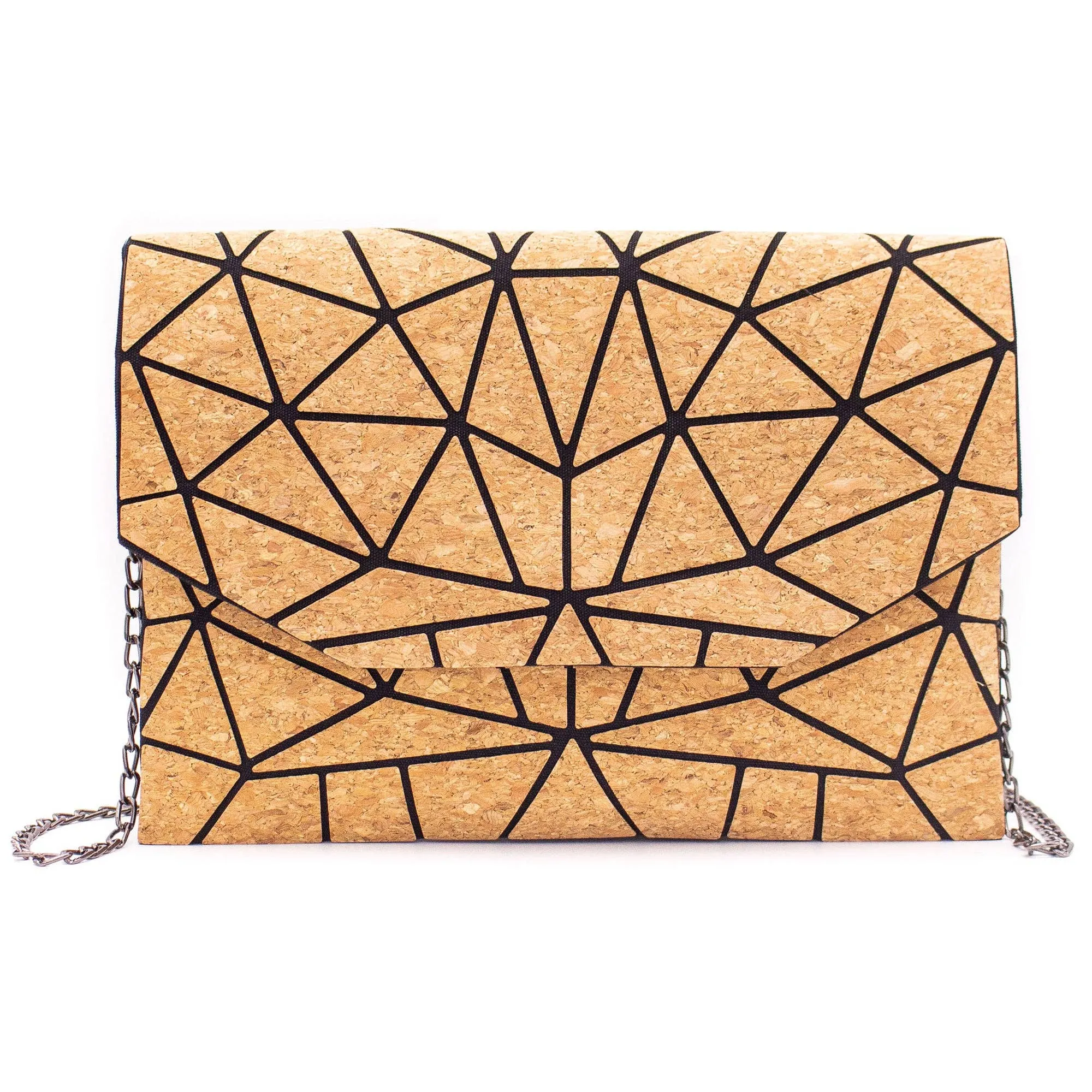 Cork Geometric Chain Crossbody cork Bag  BAG-2069