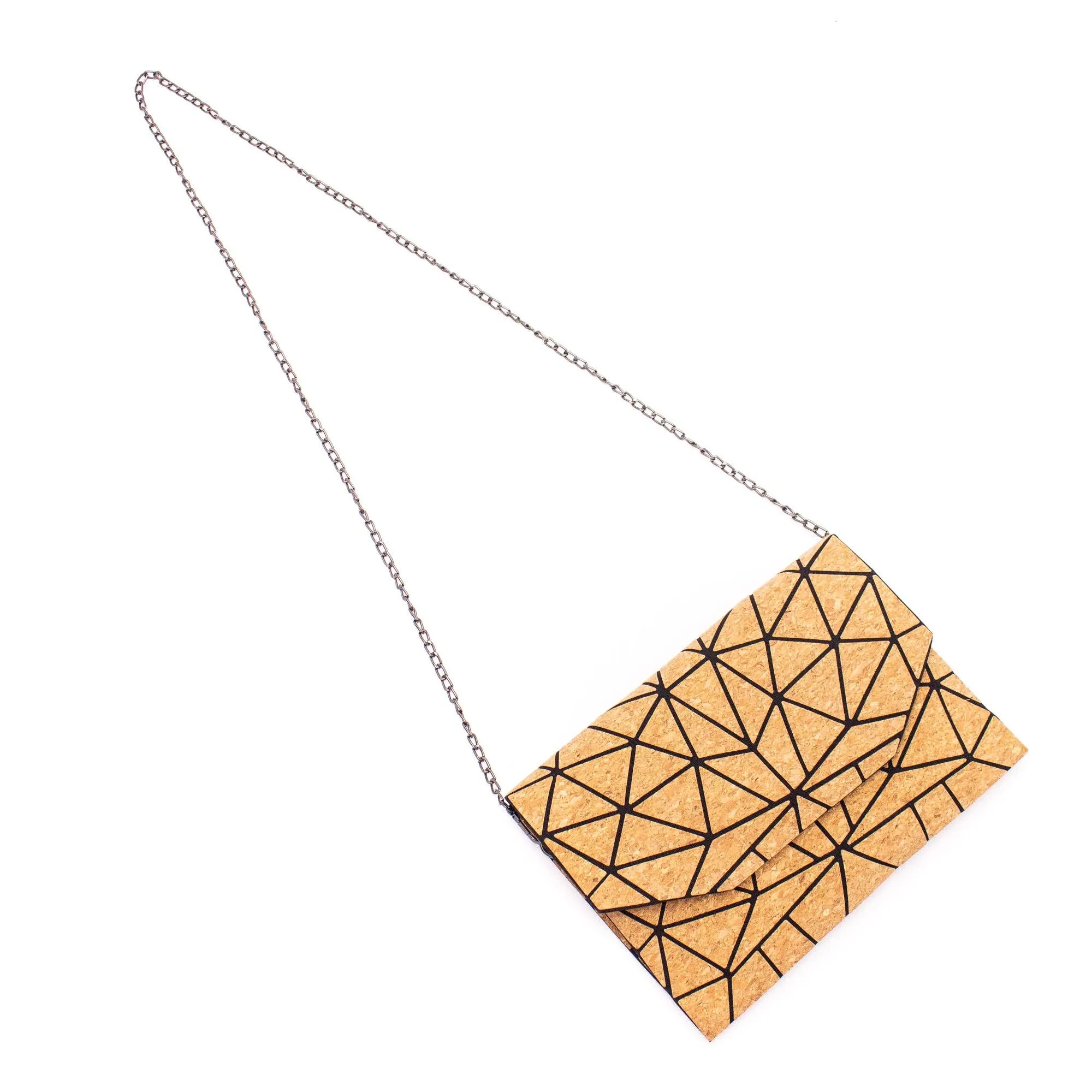 Cork Geometric Chain Crossbody cork Bag  BAG-2069