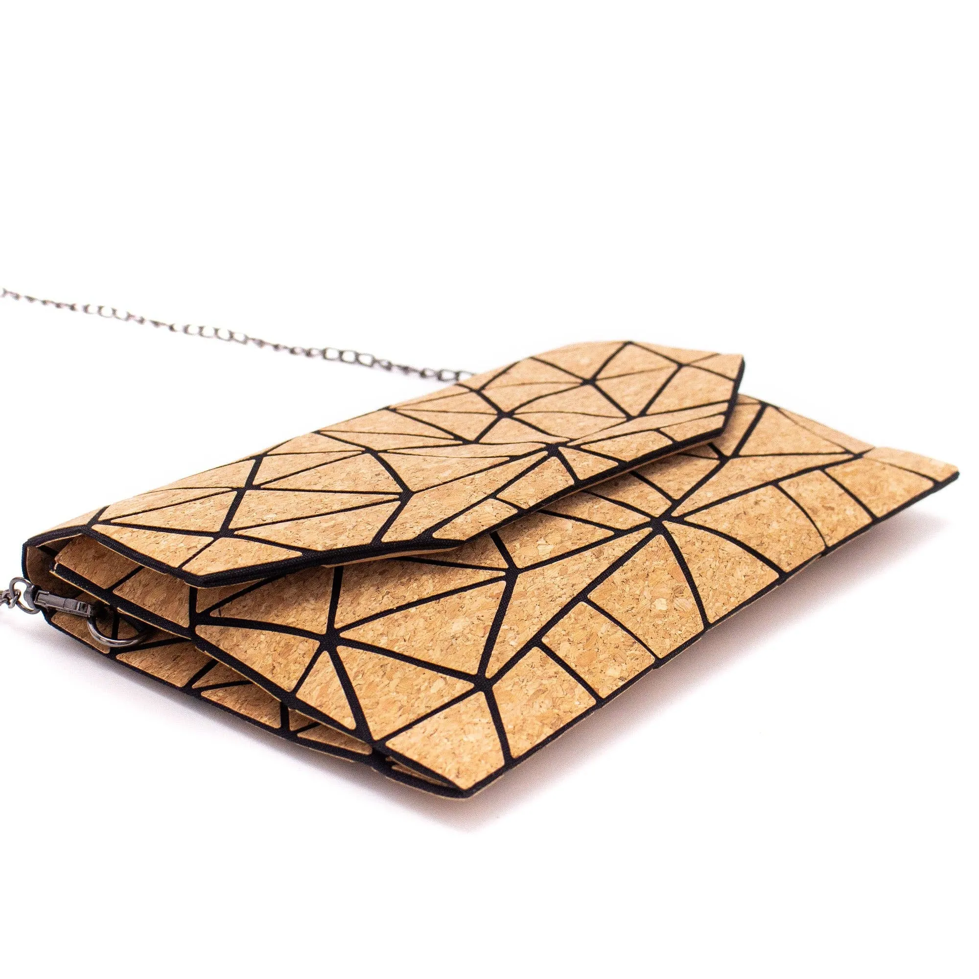 Cork Geometric Chain Crossbody cork Bag  BAG-2069