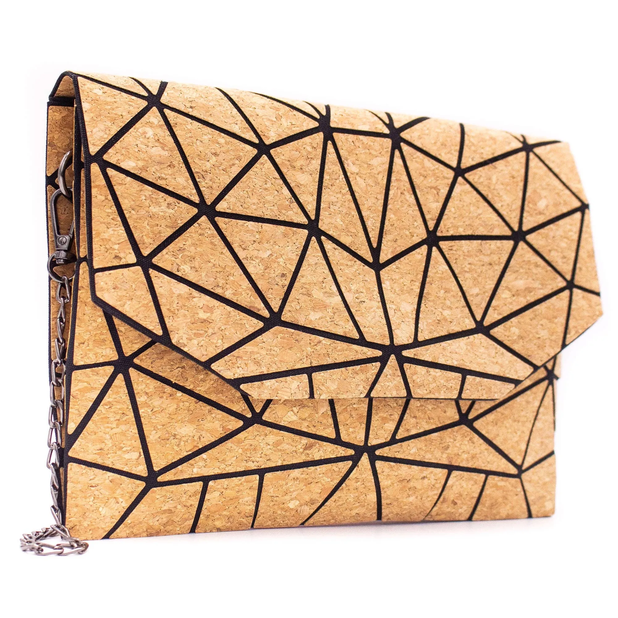 Cork Geometric Chain Crossbody cork Bag  BAG-2069