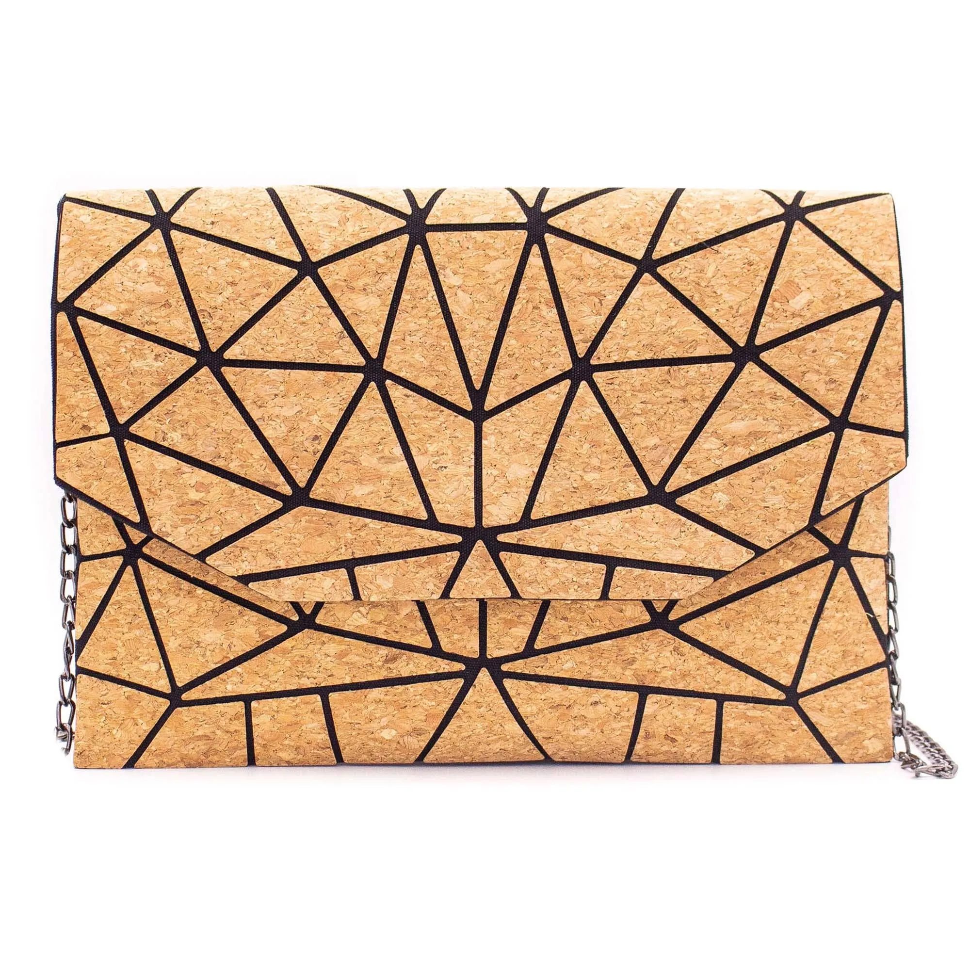Cork Geometric Chain Crossbody cork Bag  BAG-2069