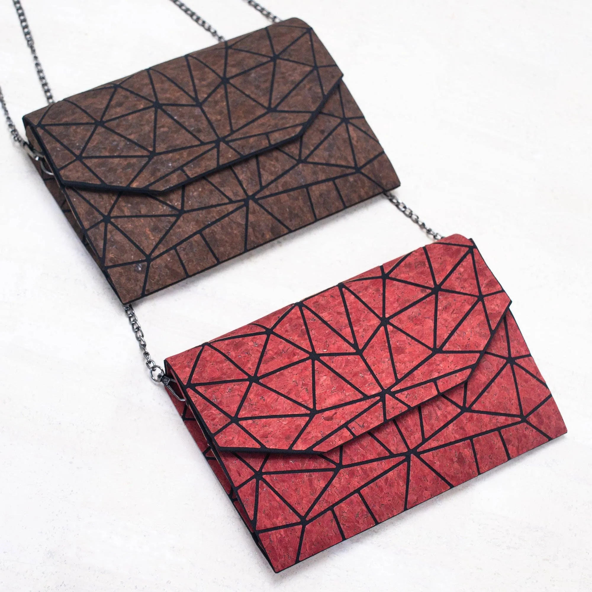Cork Geometric Chain Crossbody cork Bag  BAG-2069