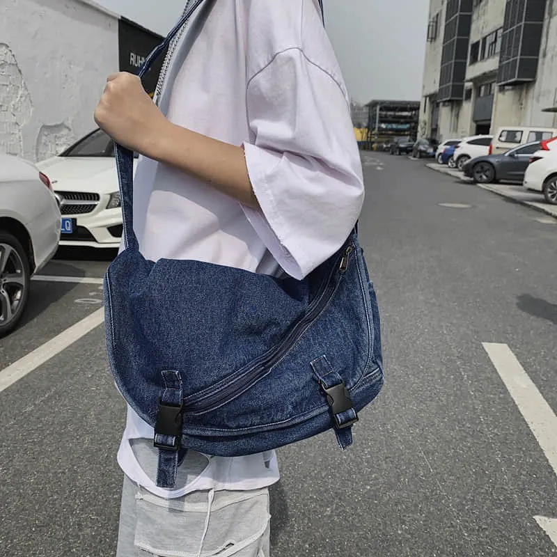 Fashion practical denim tote shoulder bag