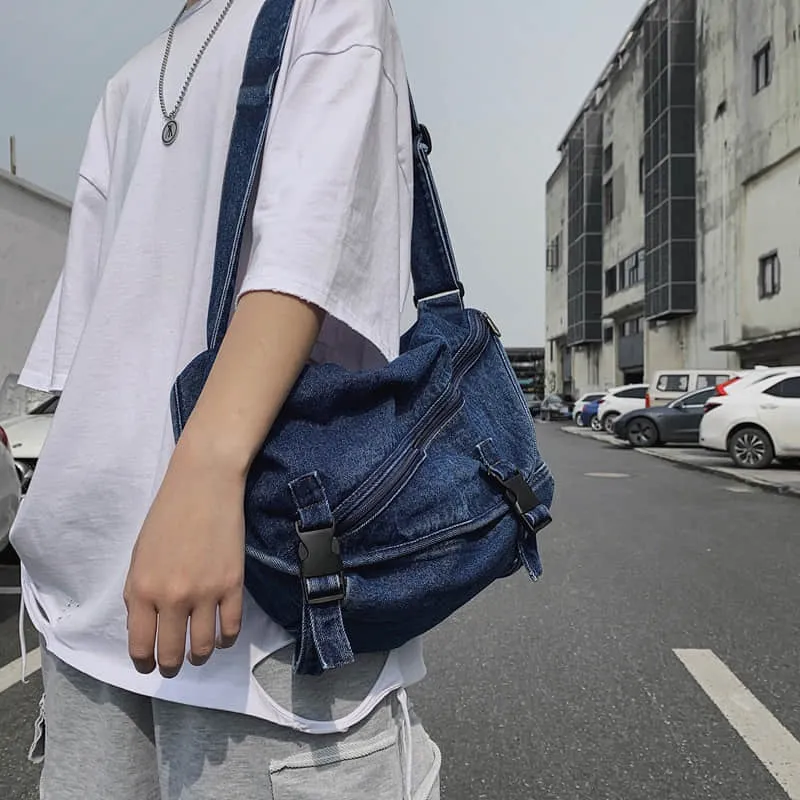 Fashion practical denim tote shoulder bag