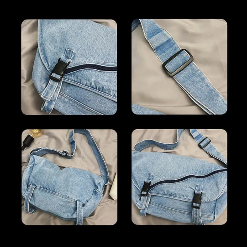 Fashion practical denim tote shoulder bag