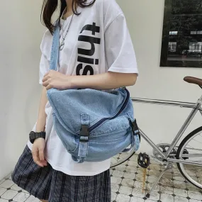 Fashion practical denim tote shoulder bag