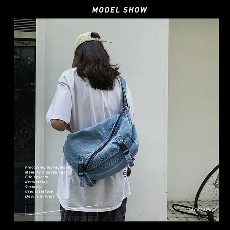 Fashion practical denim tote shoulder bag