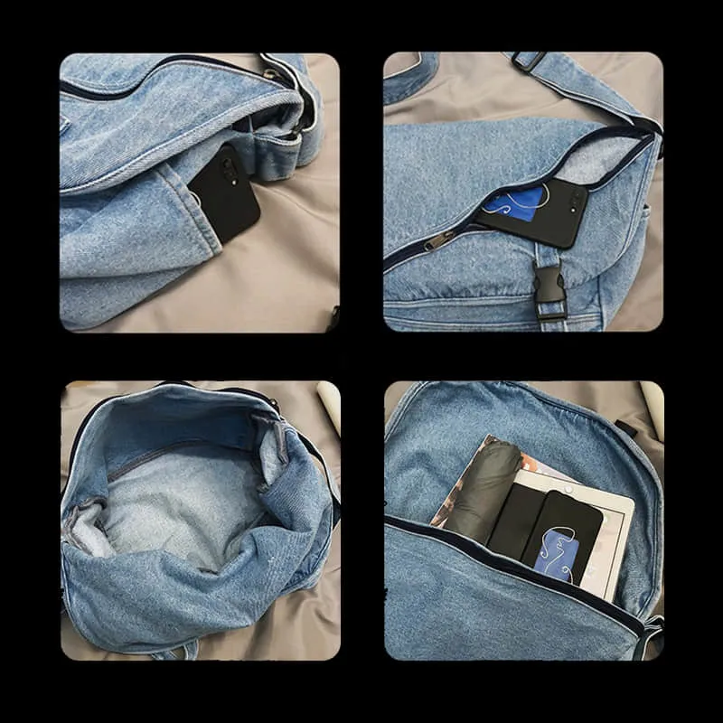 Fashion practical denim tote shoulder bag