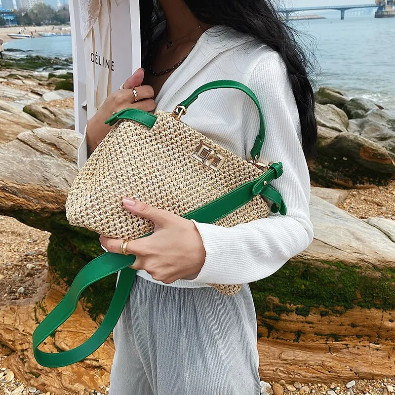 Fashion Woven Beach Bag Shoulder Bag Top Quality Luxury Brand Women Purses and Handbags Luxury Designer Large Clutch Tote Sac