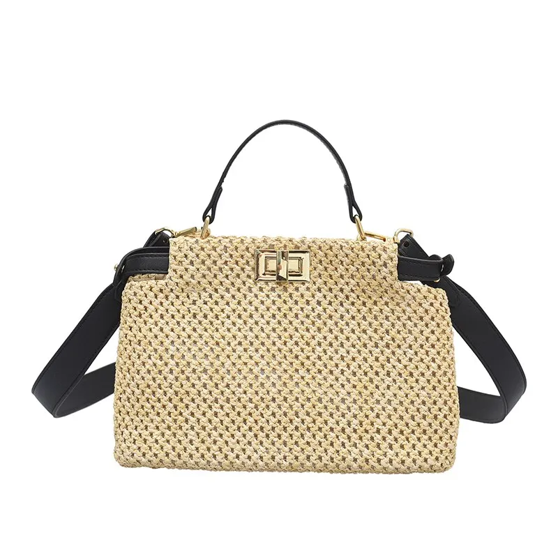 Fashion Woven Beach Bag Shoulder Bag Top Quality Luxury Brand Women Purses and Handbags Luxury Designer Large Clutch Tote Sac