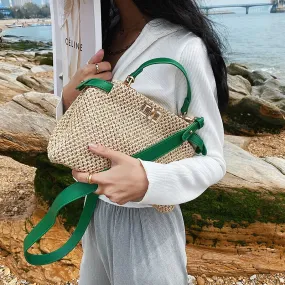 Fashion Woven Beach Bag Shoulder Bag Top Quality Luxury Brand Women Purses and Handbags Luxury Designer Large Clutch Tote Sac