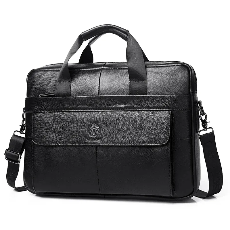 Genuine Leather Briefcases Hard For Men Handbags Laptop Briefcase Bags