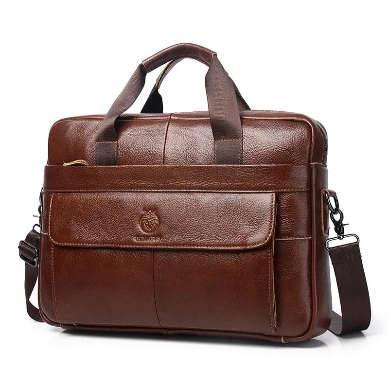 Genuine Leather Briefcases Hard For Men Handbags Laptop Briefcase Bags
