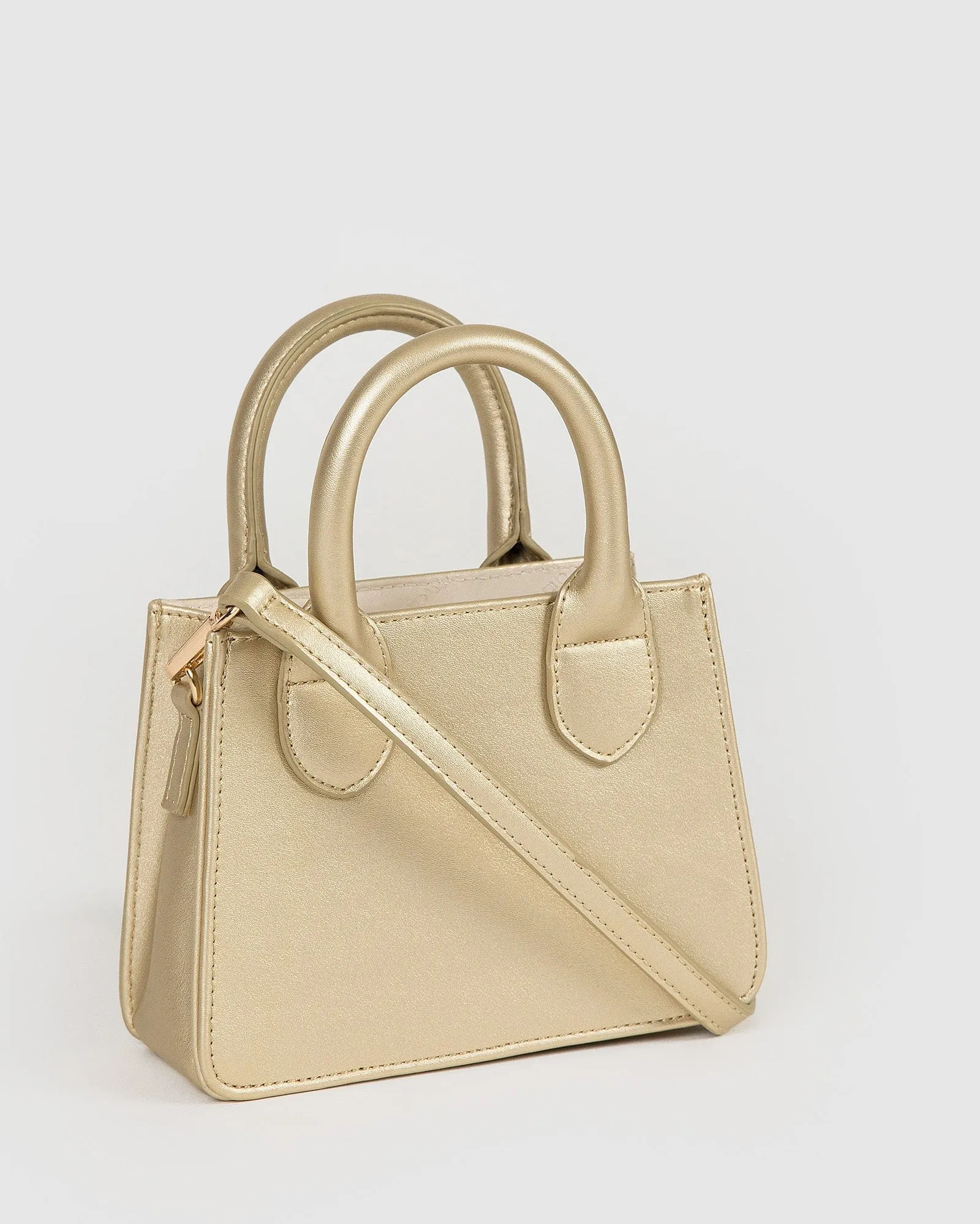 Gold Sibel Mini Tote Bag