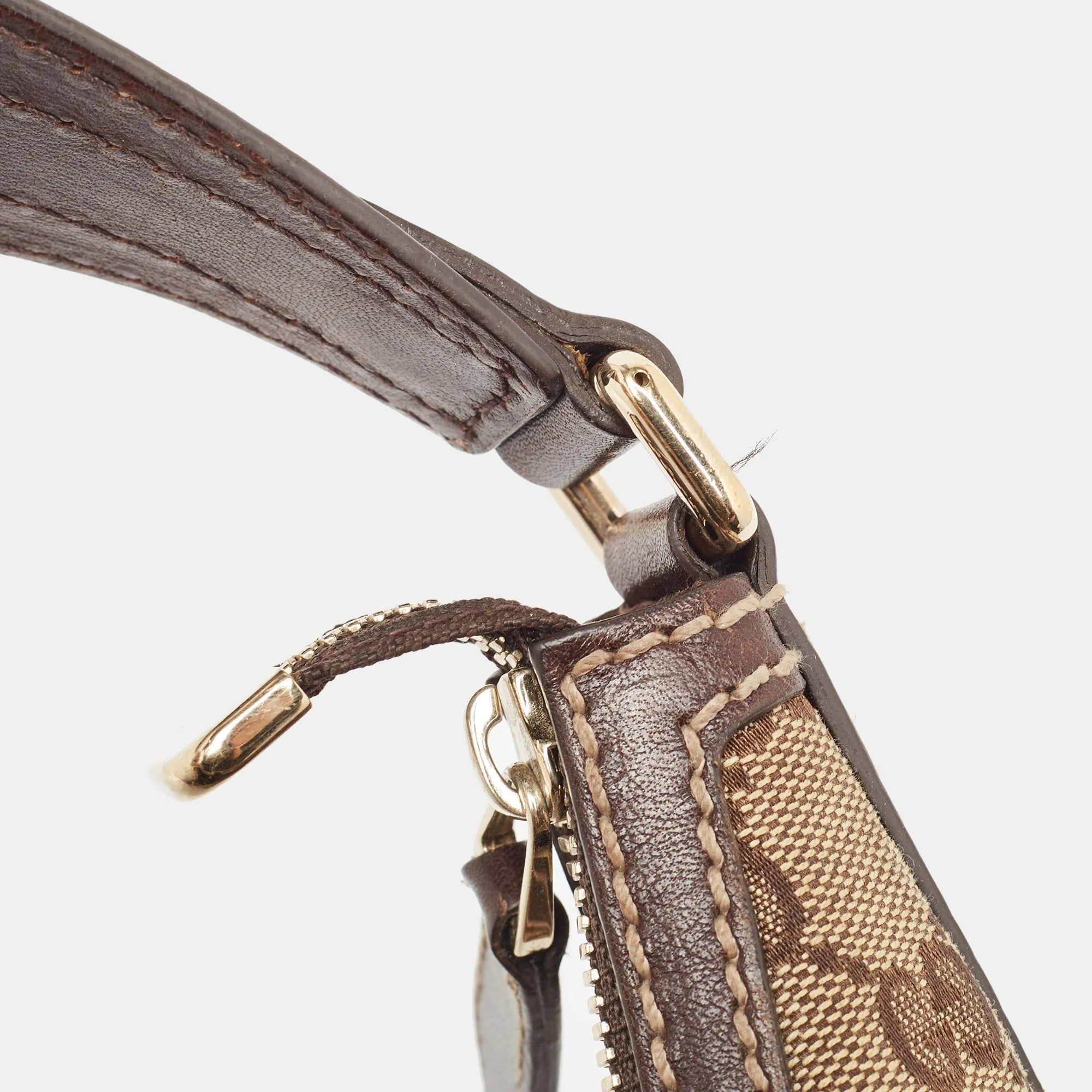 Gucci /ebony Gg Canvas And Leather Royal Hobo