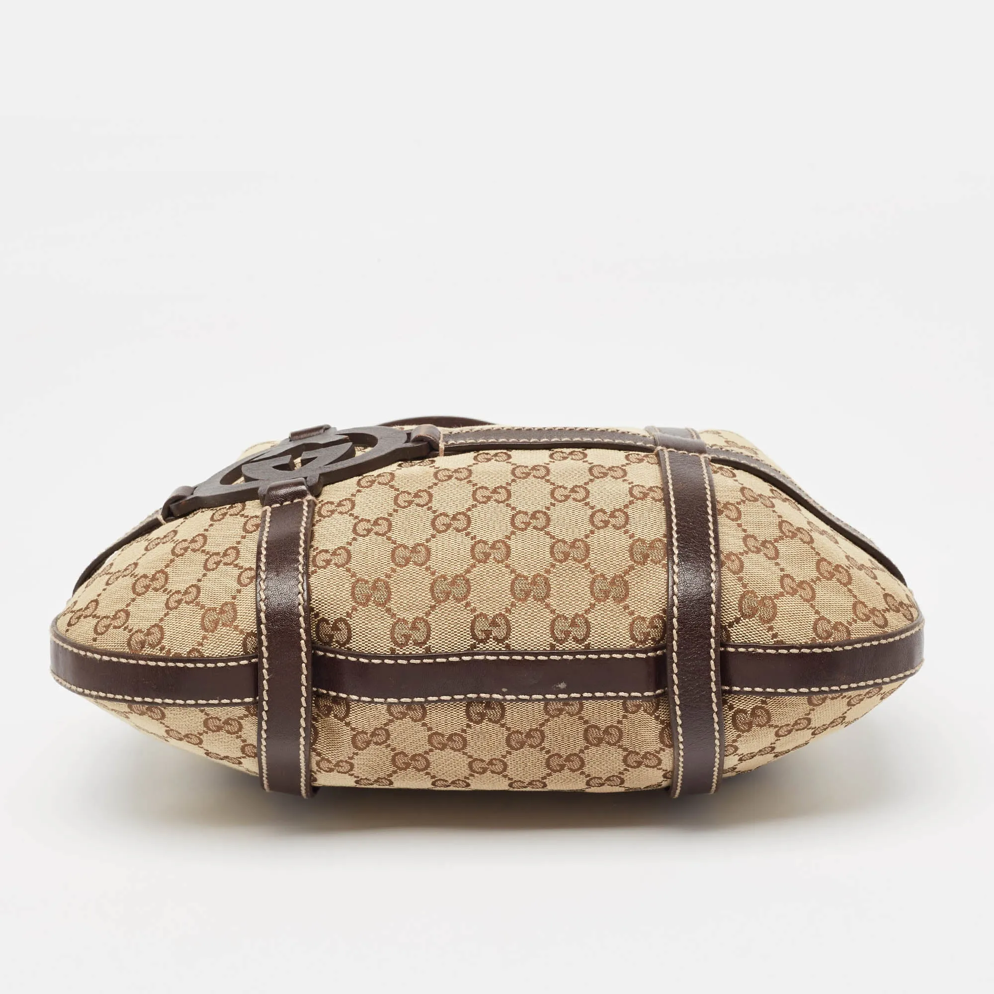 Gucci /ebony Gg Canvas And Leather Royal Hobo