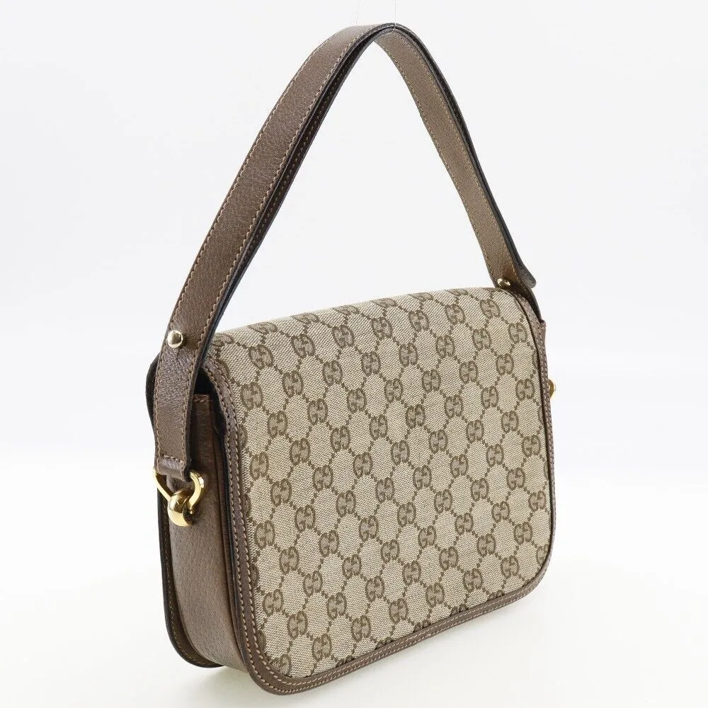 Gucci Old Shoulder Bag Brown Gg Canvas