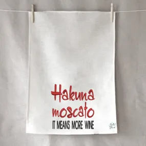 Hakuna Moscato Funny Wine Saying machine embroidery 5x7