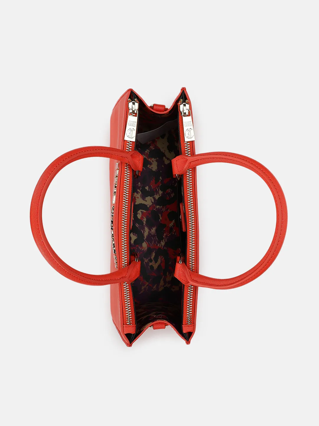 Just Cavalli Women Red Solid Handheld Bag