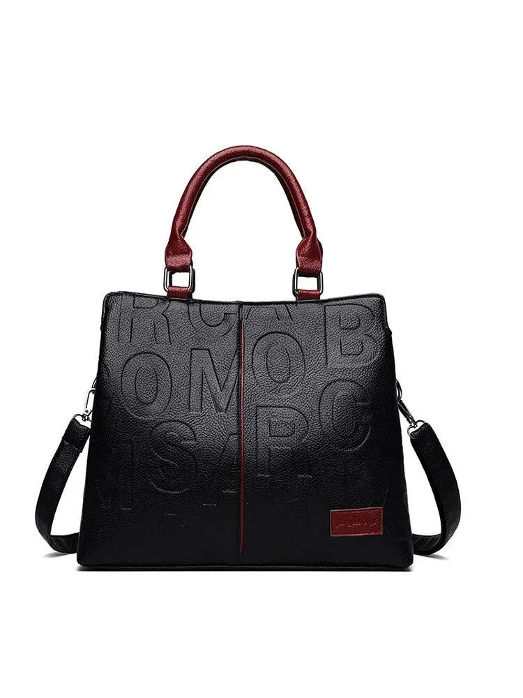 Lady Glams 2024 New Fashion Solid Color Shoulder Handbag - Elegance in Simplicity