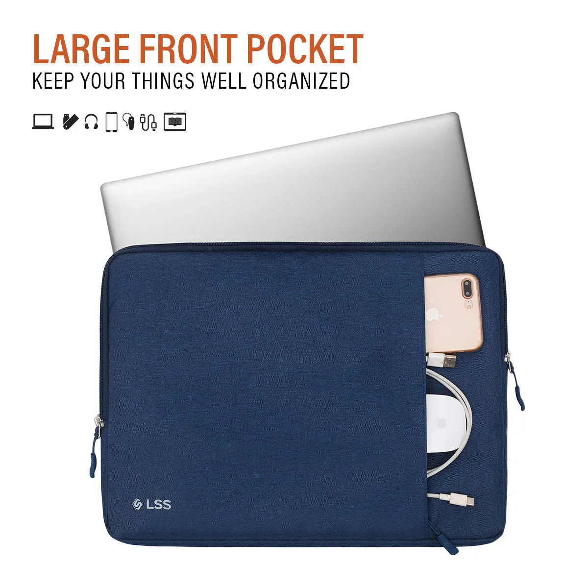 Laptop Briefcase Notebook Case Sleeve Computer Bag Shockproof Handbag w/ Pockets