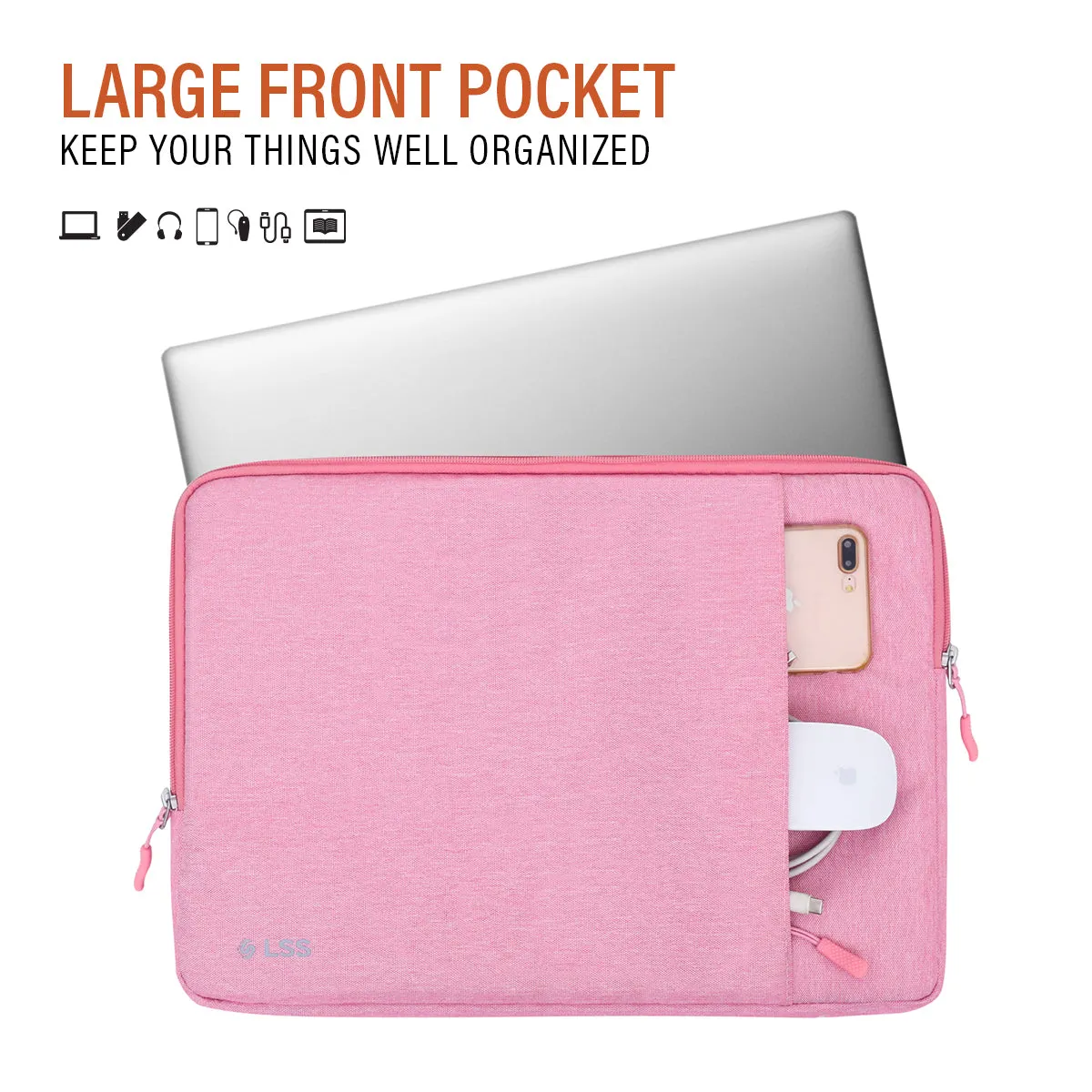 Laptop Briefcase Notebook Case Sleeve Computer Bag Shockproof Handbag w/ Pockets