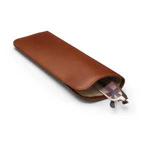 Large Leather Glasses Case - Soft Tan
