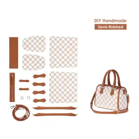 Leather Checker Boston Crossbody Bag DIY Kit