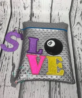 Love Pool Machine Applique Embroidery design