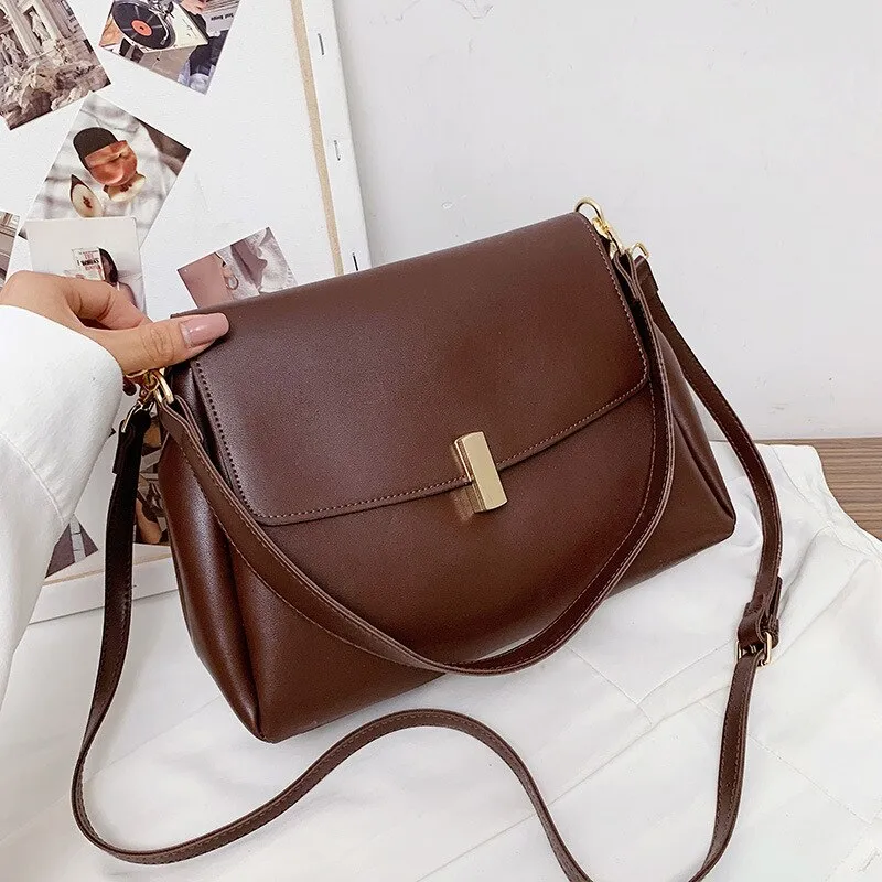 Luxury Brand Women's Handbags Fashion Pu Leather Shoulder Bag Designer Famous Solid Color ladies Crossbody bags lady hand bags