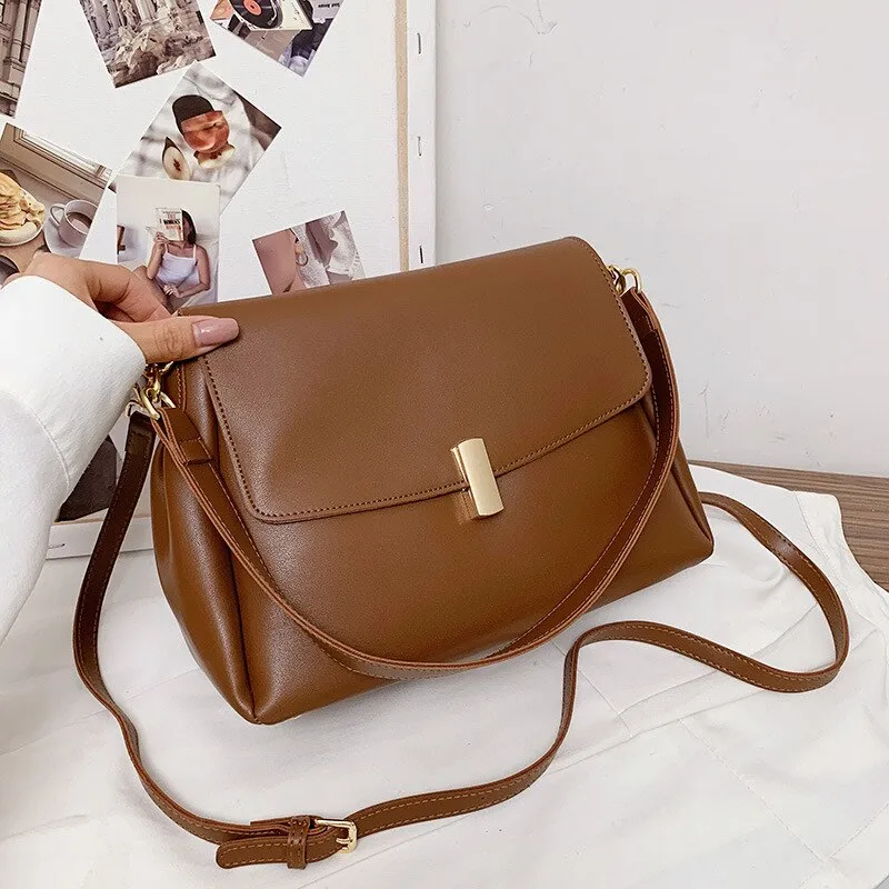 Luxury Brand Women's Handbags Fashion Pu Leather Shoulder Bag Designer Famous Solid Color ladies Crossbody bags lady hand bags